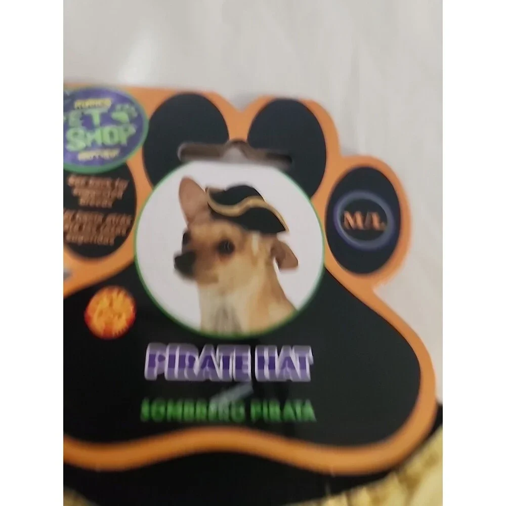 Rubies Pet Shop Pirate Hat Costume Dog Cat Animal Sz Medium/ Large Halloween NEW